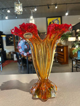 Load image into Gallery viewer, 10&quot; J.I.Co Venetian Double Epergne Hand Blown Vase
