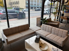 Load image into Gallery viewer, 88&quot;Lx 88&quot;L x 28&quot;D x 31&quot;H Hermn Miller for GEIGER Tuxedo Lounge 3pc Sectional
