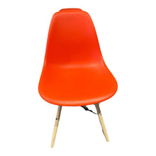 Load image into Gallery viewer, 32&quot;H x 17&quot;D x 17&quot;W Pair of Eames Molded Plastic Chair Orange
