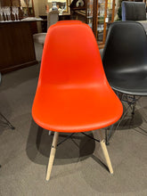 Load image into Gallery viewer, 32&quot;H x 17&quot;D x 17&quot;W Pair of Eames Molded Plastic Chair Orange
