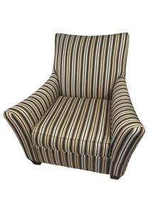 37" H x 38" W Broyhill Custom Fabric Striped Chair (2 Available)