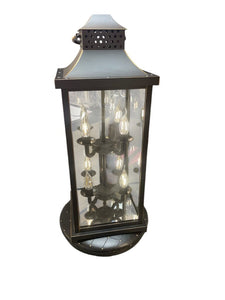 30" H x 12" x 12" 8 Light Lantern w LED Lights
