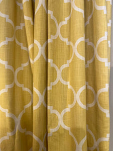 82"L x 74"W Pair of Custom Yellow Dapes