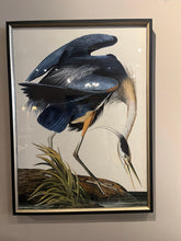 Load image into Gallery viewer, 25.5&quot; x 34.5&quot; POTTERY BARN Blue Heron Wall Art
