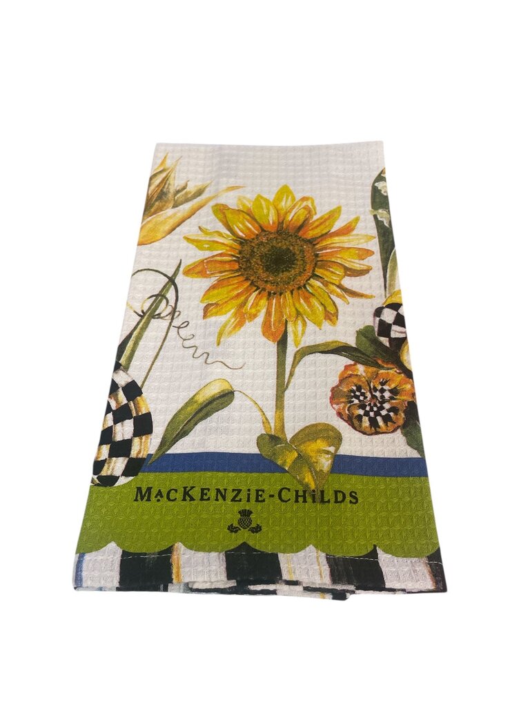 MacKenzie Childs Sunflower Springtime Dish Towel