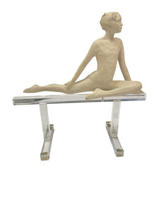 14" L x 14" H Gymnastic Scuplture Balance Beam, Acrylic Stand