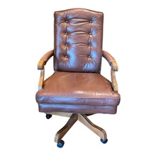 Load image into Gallery viewer, 25&quot;W x 29&quot;D x 44&quot;H ETHAN ALLEN Harvard Leather Office Chair
