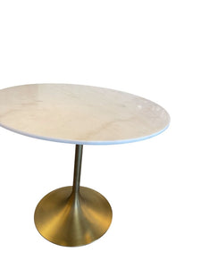 36" Dia. Marble Table Gold Pedestal (Imperfect)