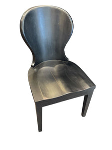 37" H x 20" W Noir Cort Hand Rubbed Black Chair