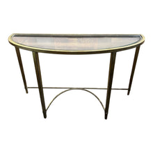 Load image into Gallery viewer, 50"L x 18"D x 29"H Butler Monica Demilune Table w/ Glass Top
