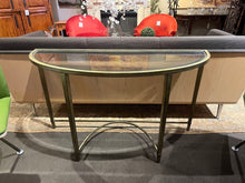 Load image into Gallery viewer, 50"L x 18"D x 29"H Butler Monica Demilune Table w/ Glass Top
