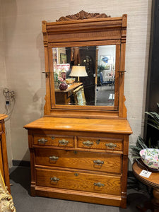 42" W x 32"H x18 "1/4 D Eastlake Dresser W/ Mirror37.5" x 48" H