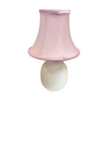20" White Base Lamp w/ Custom Pink Shade