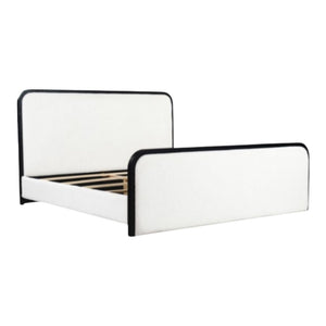 64"L x 49"H SAFAVIEH Couture Karolina Boucle Bed Queen from JL Showhouse
