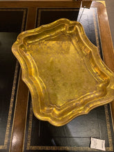 Load image into Gallery viewer, 20" x 15" Rectangular Gold Tray
