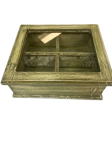 8.5" x 7.5" Green Trinket Box