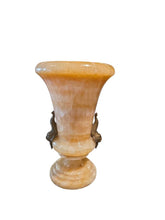 Load image into Gallery viewer, Polished Onyx Vase with Brass Koi Fish
