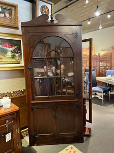 80.5"H x 36"W x 18"D Antique Corner Cabinet