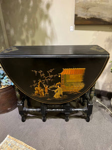 61"L x 17"D x 30"H Oriental Drop Leaf Table Imperfect