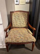 Load image into Gallery viewer, 39.5&quot;H x 29&quot;W x 26&quot;D Upholstered Square Print Arm Chair
