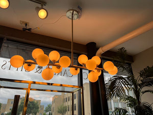 40"L x 34"H Gold Contemporary Sputnik Style Chandelier