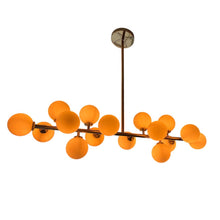 Load image into Gallery viewer, 40&quot;L x 34&quot;H Gold Contemporary Sputnik Style Chandelier
