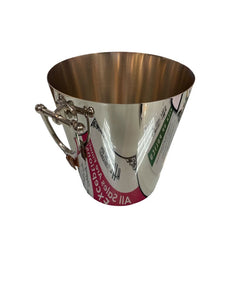 8" Polished Nickle Wine Bucket w/ Stirup Handles