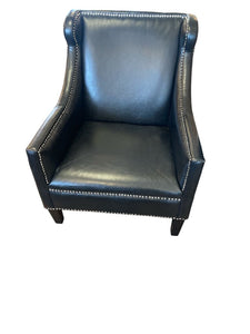 36" H x 30" W Safavieh Leather Accent Chair w/ Nail head Trim