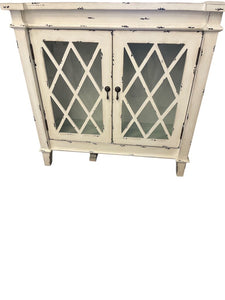 35.5"W x 34.5"H x 12.5" D Stein World Goshen Distressed White 2 Door Chest