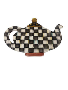 11" MacKenzie Childs Courtly Check Teapot Trivet
