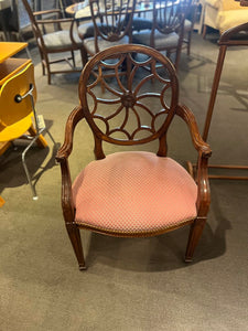 23.5"W x 18"D x 36.5"H Hickory Chair Federal Style Web Back Chair