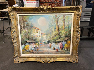 38" x 32" "Market Center" by J. Coletti