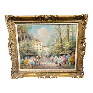 38" x 32" "Market Center" by J. Coletti