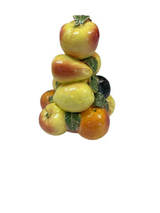 9" Vintage Fruit Ceramic Tower