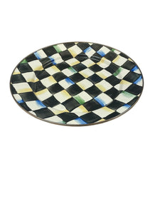 12" Mackenzie Childs Camp Mackenzie 1995 Aurora NY Enameled Plate