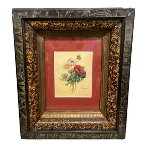 10.5" x 12.5" Vintage "Poppies" Lithograph by P.J. Redoute
