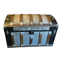 Load image into Gallery viewer, 36&quot;L x 18&quot;D x 22&quot;H Antique Wood &amp; Metal Chest
