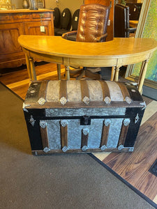 36"L x 18"D x 22"H Antique Wood & Metal Chest