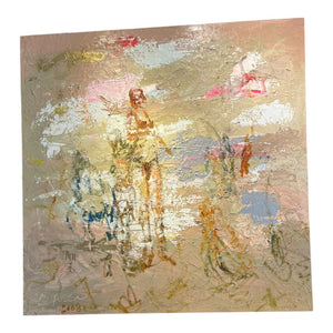 54"Sq The Beach Abstract Painting by Peter Fowler signed 2008