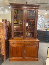 Load image into Gallery viewer, 95&#39;H x 50.25&quot;W x 19&quot;D Antique Edwardian Style Bookcase Imperfect
