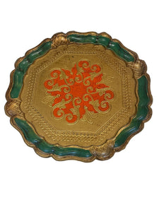 11" Vintage Italian Florentine Tray (Made in Italy)