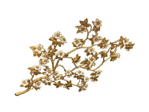 24" Vintage Burwood Cherry Blossom Golden Leaf
