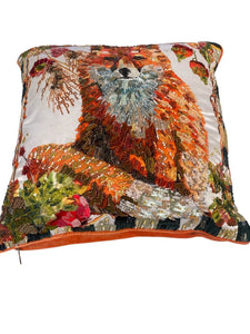 18" x 18" NEW MacKenzie Childs Amazing Fall Fox Pillow