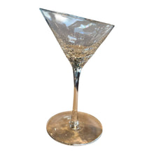 Load image into Gallery viewer, 7.25&quot; Pier 1 Crackled Angle Martini Glasses Set of 4
