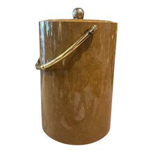 Load image into Gallery viewer, 13&quot; MCM Vintage Leather Look Ice Bucket
