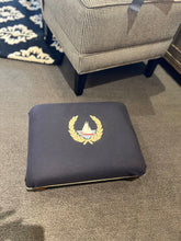 Load image into Gallery viewer, 16"L x 12"D x 5"H Vintage Sailboat Footstool
