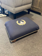Load image into Gallery viewer, 16"L x 12"D x 5"H Vintage Sailboat Footstool
