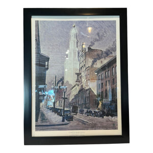 27" x 20.5" View from Washington & Mohwak St, Buffalo NY by Charles Burchfeild Poster Print w/ frame