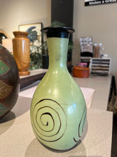 Load image into Gallery viewer, 10&quot; Peruvian Green Swirl Vase
