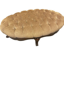 52" x 33" x 16" H Tufted Oval Ottoman
